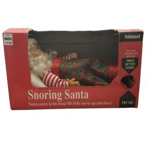 GEMMY Christmas Animated Snoring Sleeping Santa Clause not working Vintage